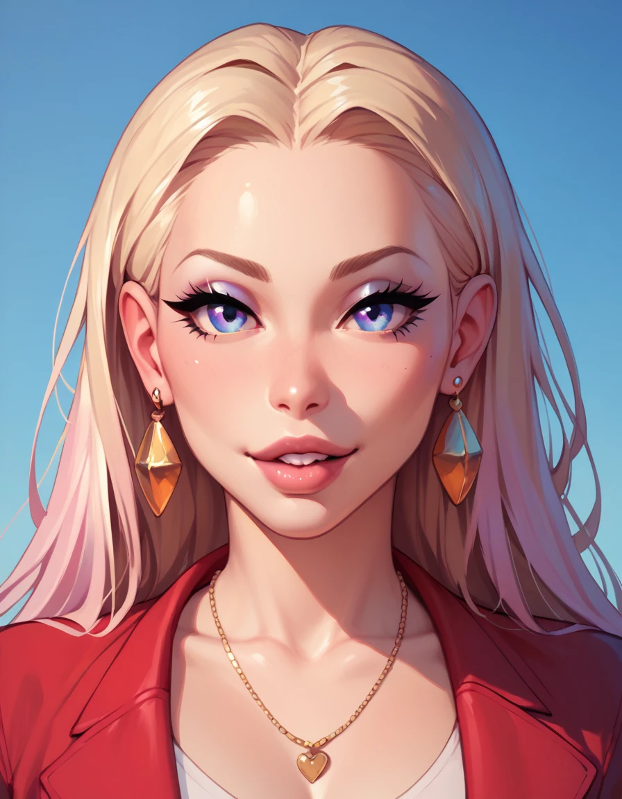 She&#39;s wearing a long, shiny satin dress.、The length of the dress is long enough to cover the shoes.、Huge ass and boobs、Hair is straight、There is a photo of him standing.、She has a seductive look、The legs are very thick、Her bare feet are hidden by her dress、A woman stands next to a 