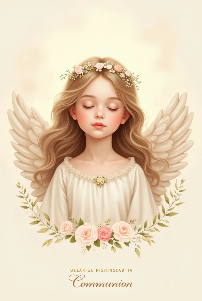 Girl logo for communion invitations