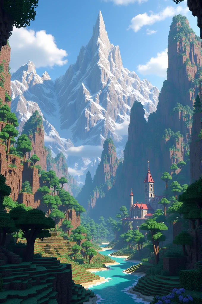 Create an image for a photo of a minecraft rpg type server called lands of waildyria