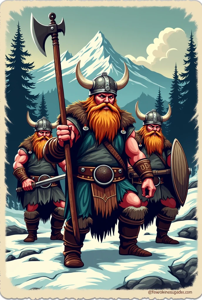 Vikings sticker style drawing