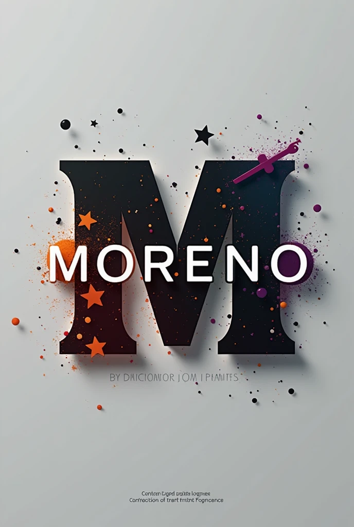 Logo of a graphic design company named moreno print
