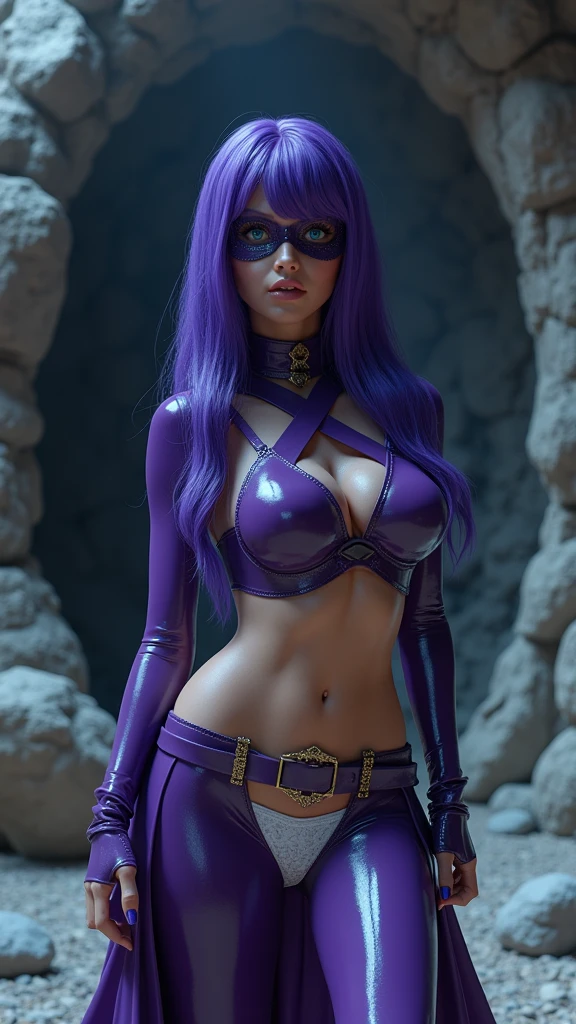 Psylocke , solo, best quality, sky, field, grass, akali, looking at viewer, league of legends, highres, Psylocke , abs, arm tattoo, bangs, blouse, breasts, green shirt, hair between eyes, hip vent, long bangs, long hair, mask, midriff, ninja, ponytail, rope belt, belt pouch, shirt, solo, stomach tattoo, tattoo, symbiote, bodysuit,