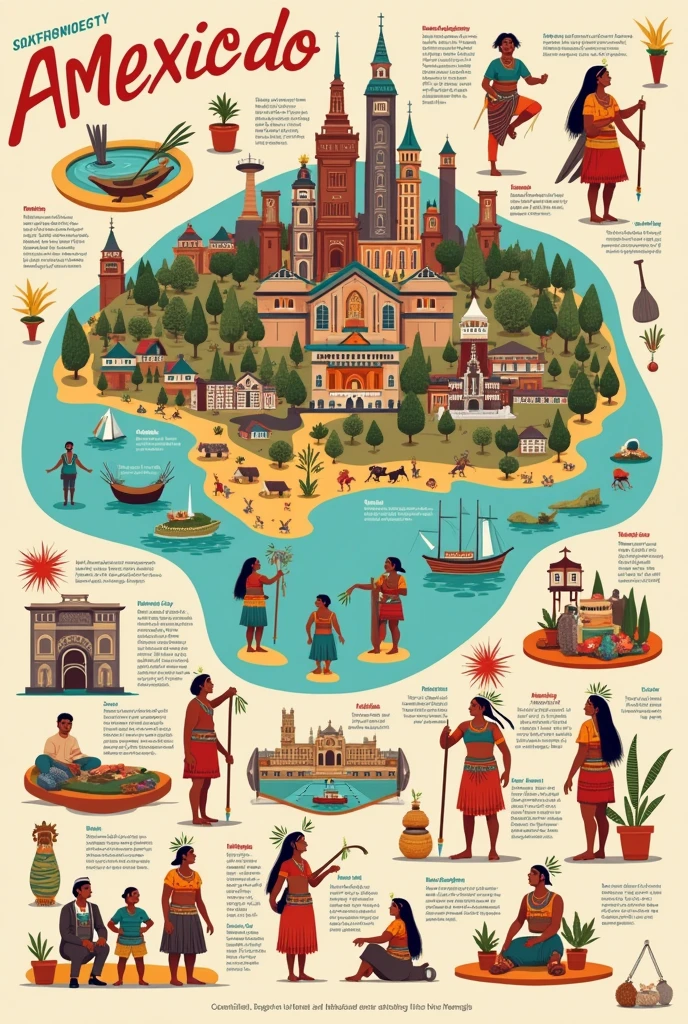 Infographic of Anthropology and Native Peoples of Mexico City 
