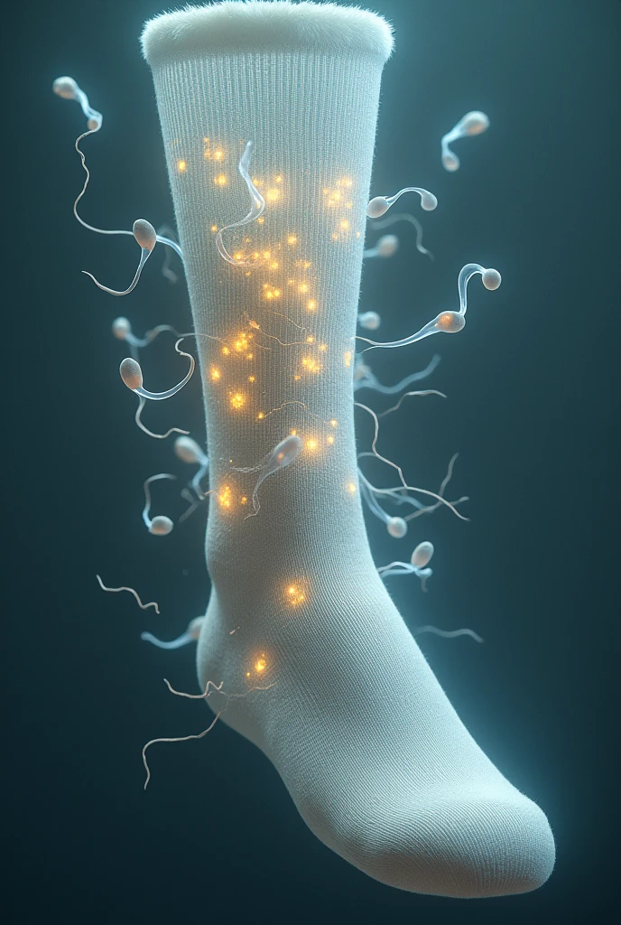 Human sperm in a sock