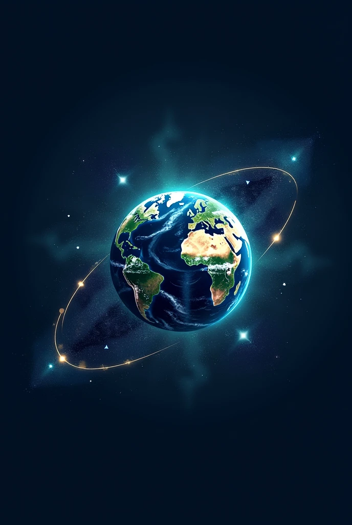 Make me a logo for a business name “Globally KNWN” with the planet earth and the universe
