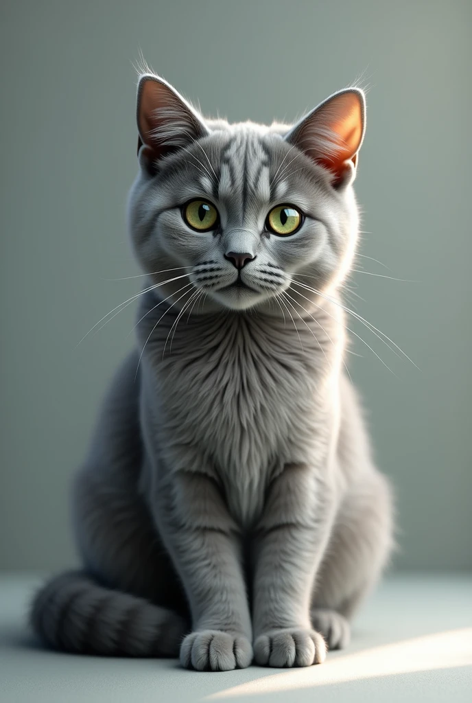 A beautifull gray cat