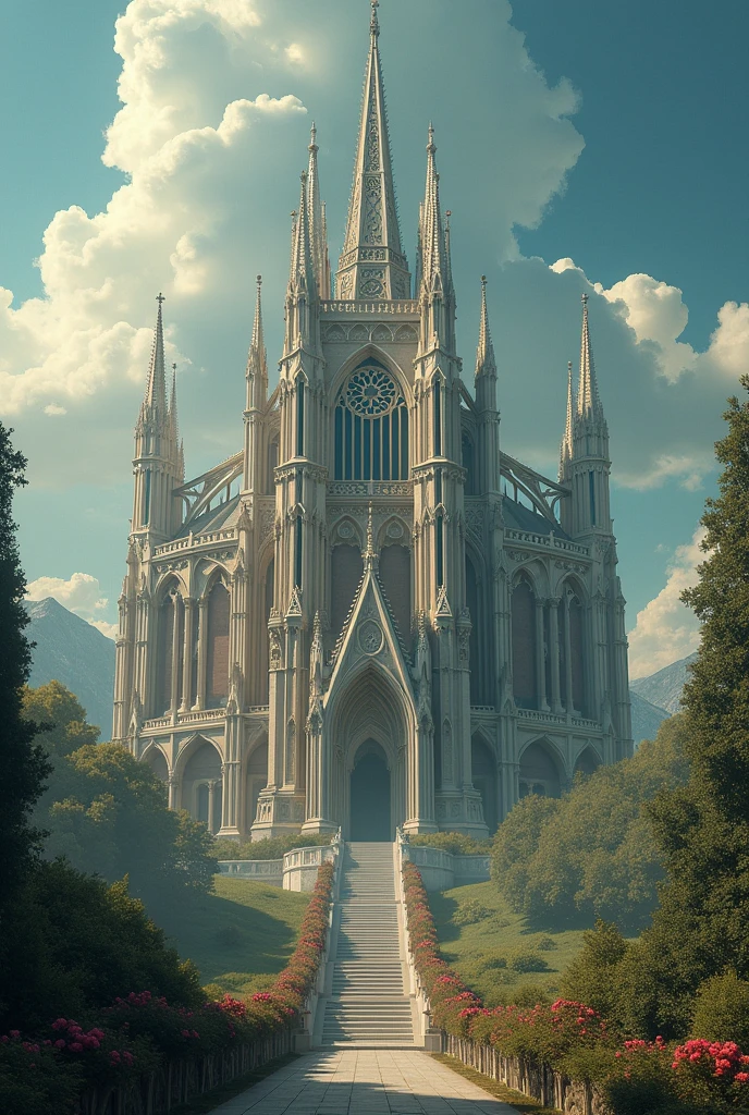 Optical illusion with cathedral