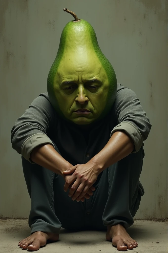 The avocado man is depressed
