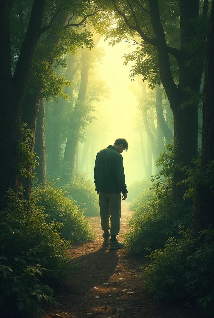 man being taken out of the garden of eden, separated from god