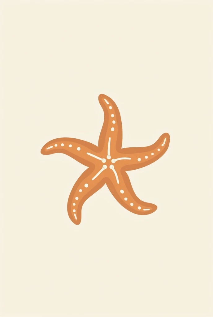 "Simple and clean icon of a starfish, designed with bold, smooth lines to make it easy to color. The starfish should have a symmetrical shape with minimal details, allowing for quick customization of colors in post-production. The overall style should be modern and versatile, suitable for various applications."