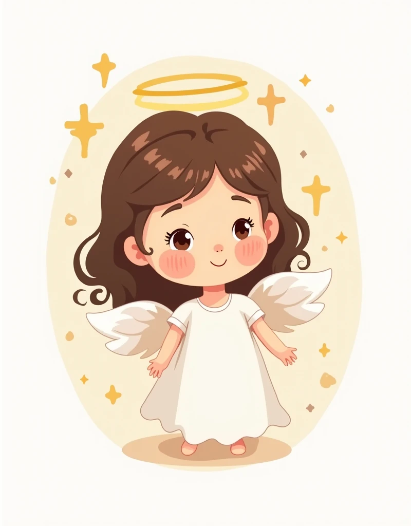 Girl logo for cartoon communion invitations