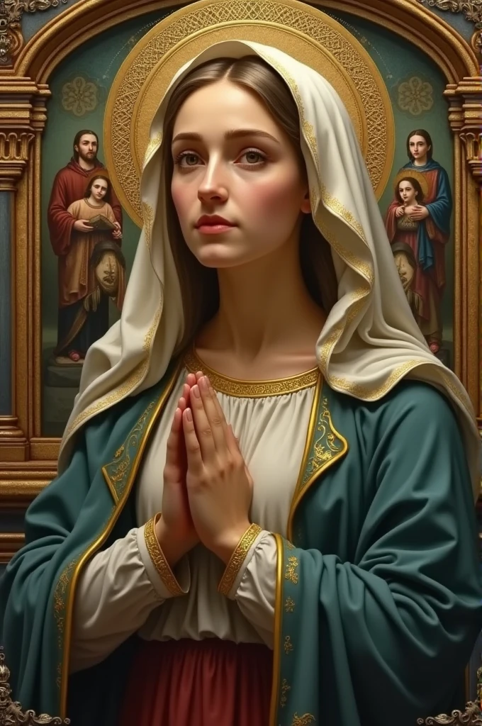 image of our lady of nazareth, with the image of the para in the background