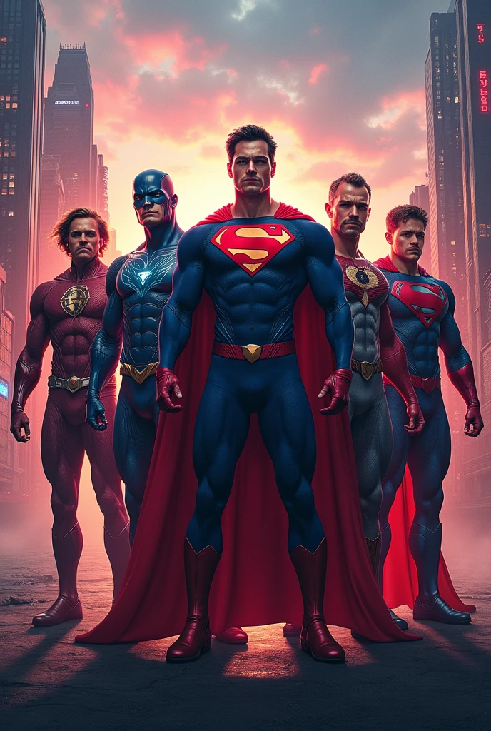 Photo of six male superhero members who are not from DC or Marvel.