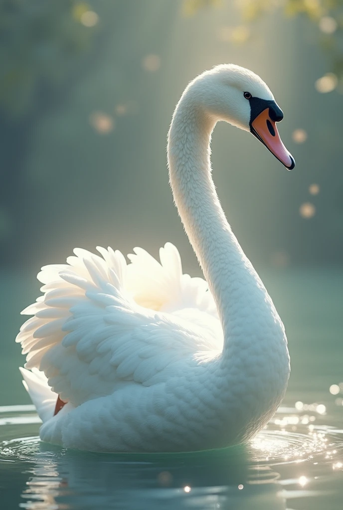 Wise swan of immaculate whiteness