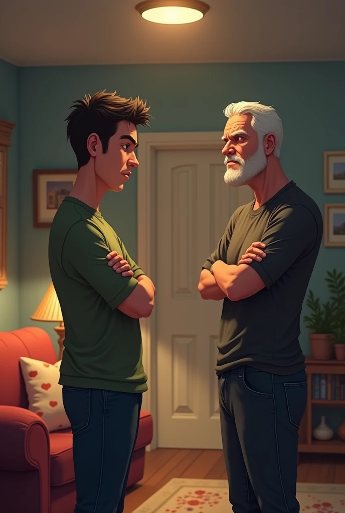 Father scolds his adult son for leaving the lights on and he wanted to get a job to leave home
