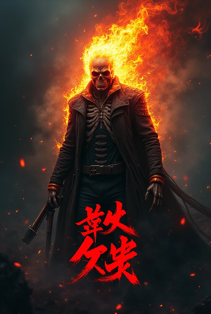 A Ghost Rider logo written in Katakana
