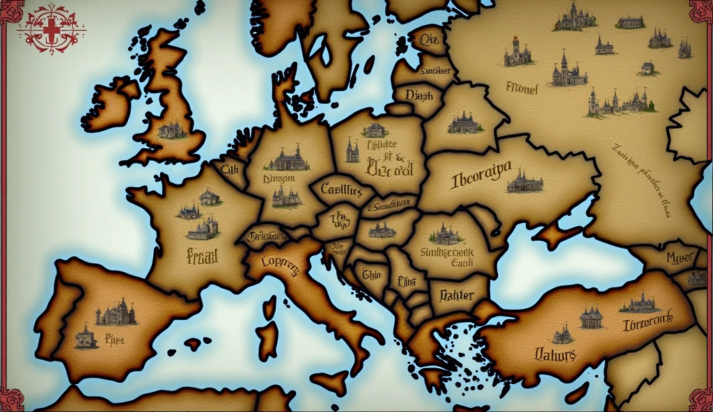 map of the european continent medieval era