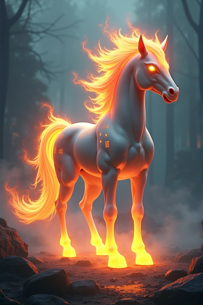 A legendary ghost and fire type pokémon inspired by a horse