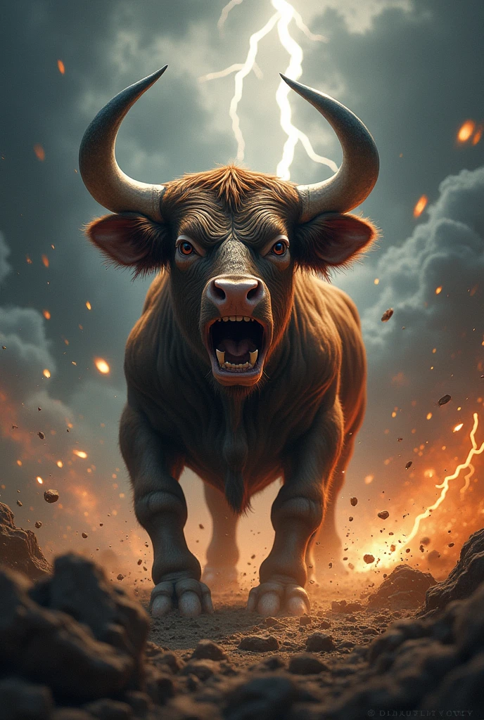 Baby Bull screaming BOOMS
