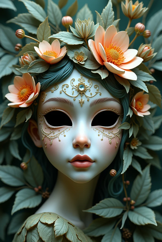 plaster mask ideas with a theme of nature and fairies