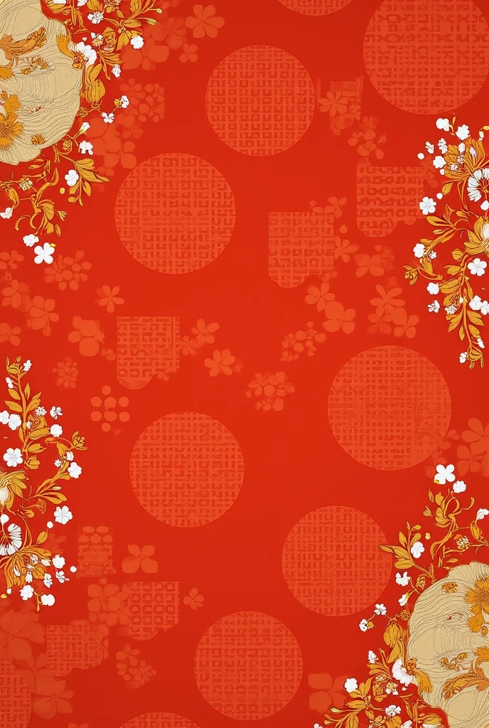 Japanese wallpaper is with red tones