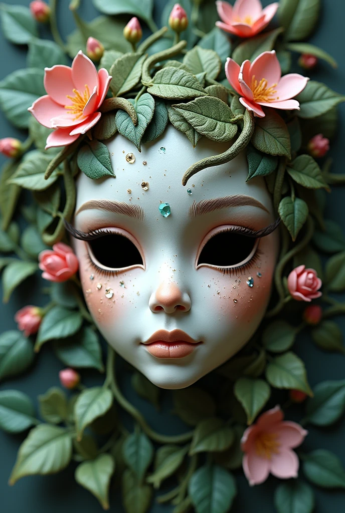 plaster mask ideas with a theme of nature and fairies