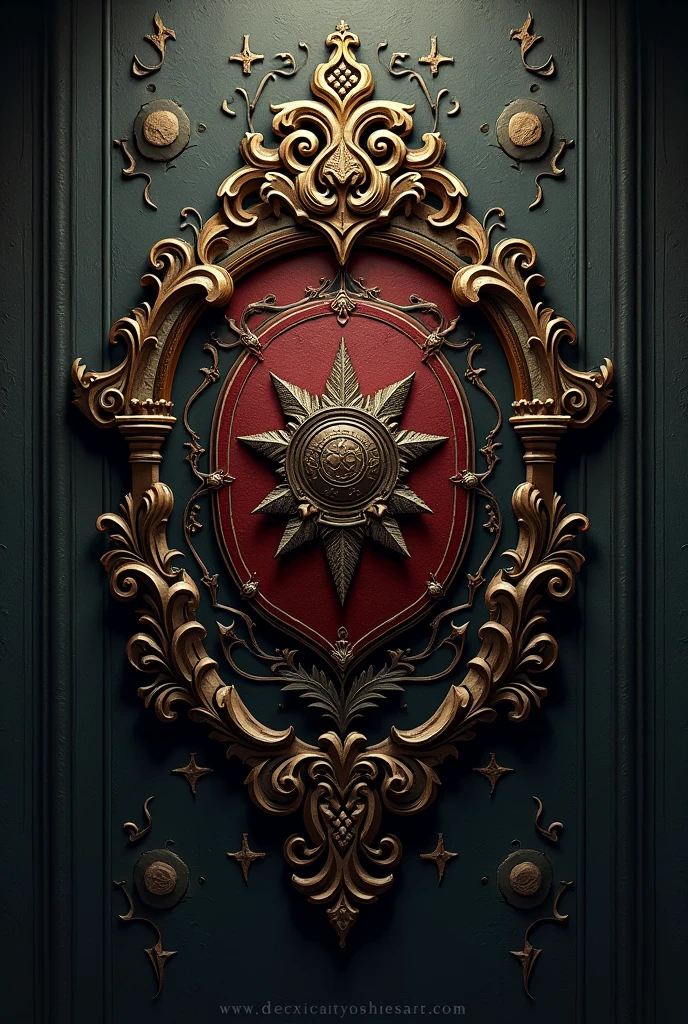 Create 2D medieval art logo, fancy, dungeon, written ETERNAL