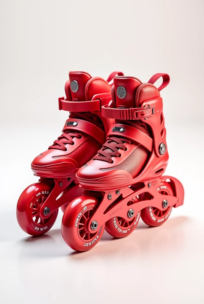 red 3d inline skates with white background
