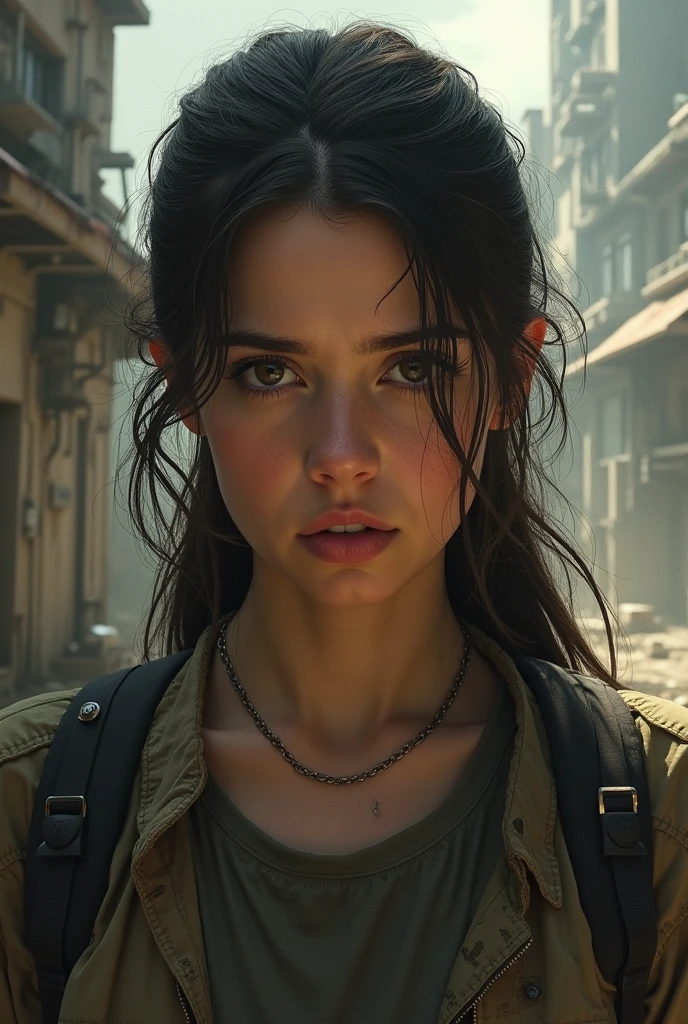 A girl from the movie maze runner, realistic art