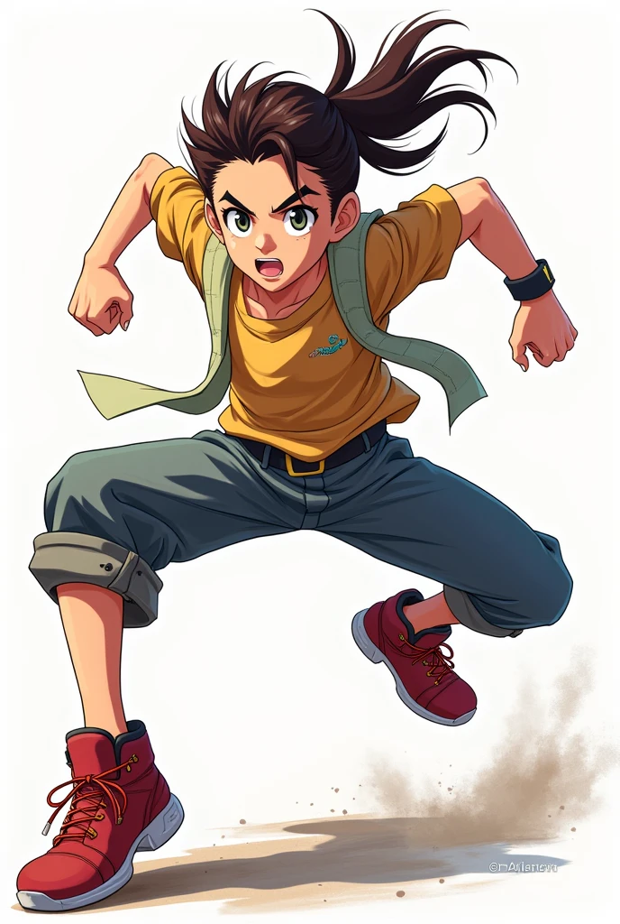 
anime character in the four position
