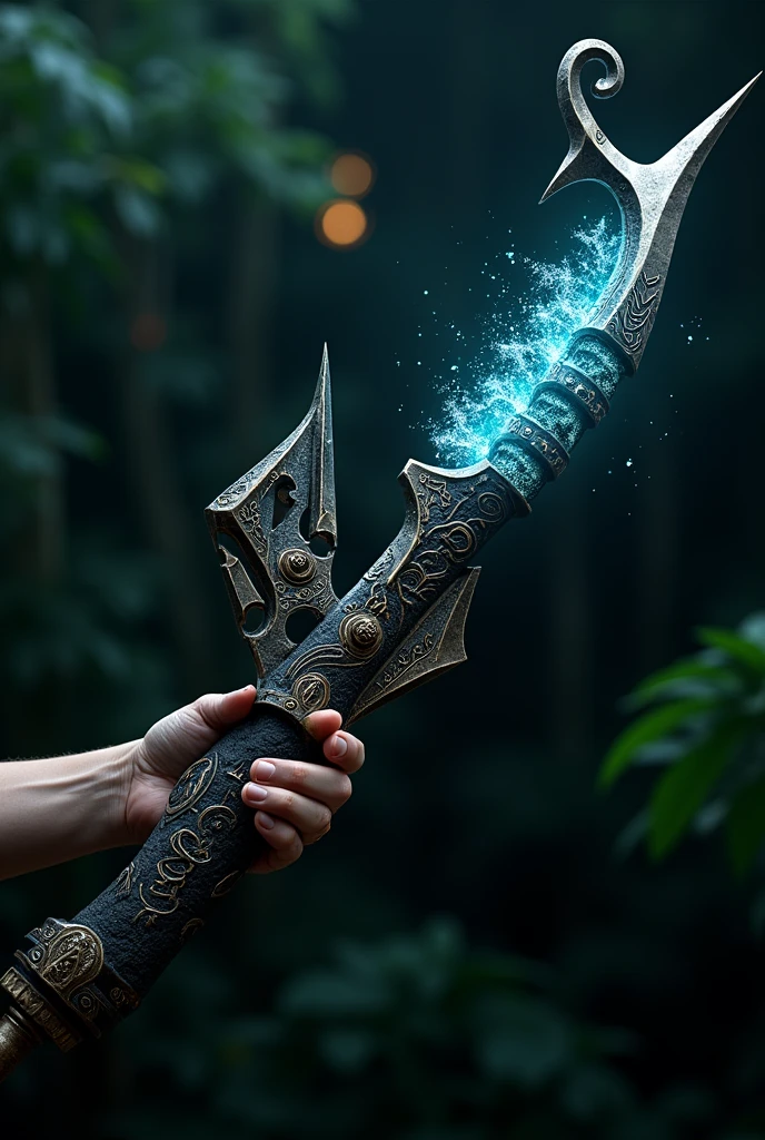Create a futuristic shooting bow which was created by an indigenous tribe called Tikunas and uses spirits as part of its ammunition.