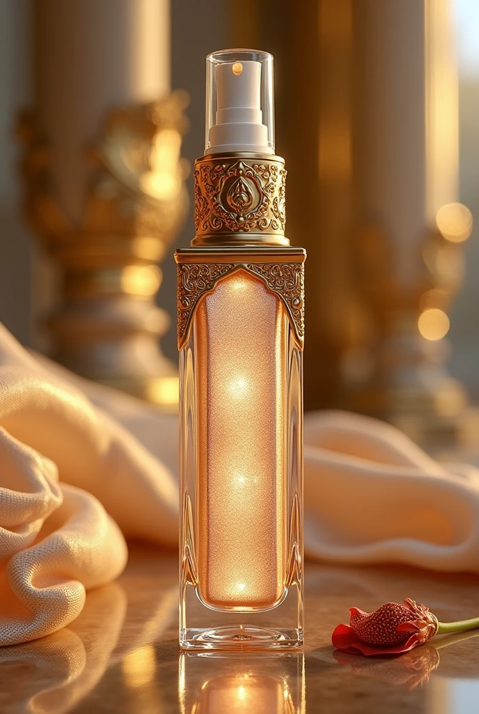 A liquid highlighter with packaging inspired by the Palace of Versailles 