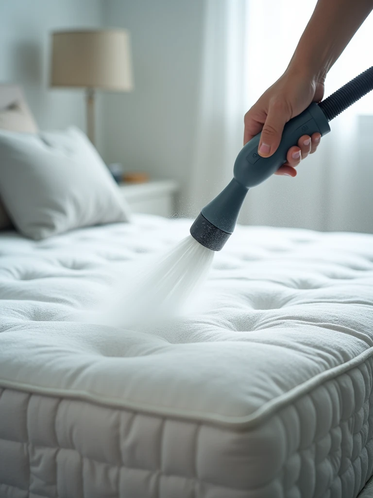 sanitization and washing of a mattress