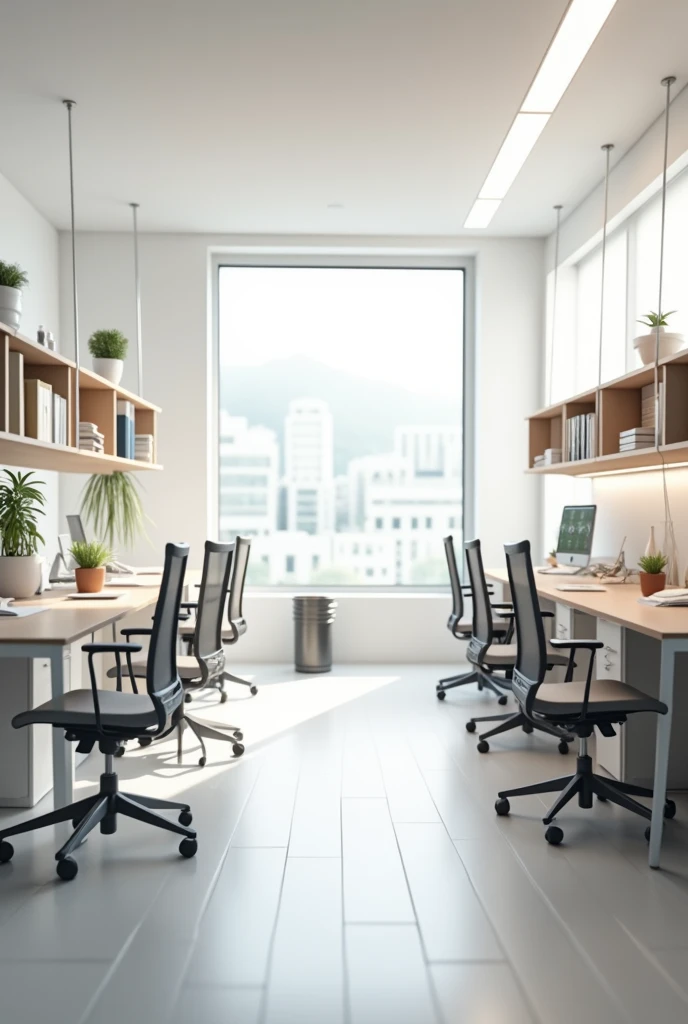 clean room-Chairs with tables-Shelves-Garbage Cans