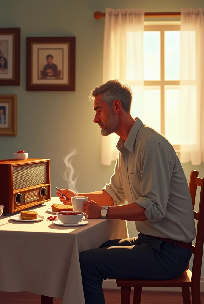 mike, radio, breakfast