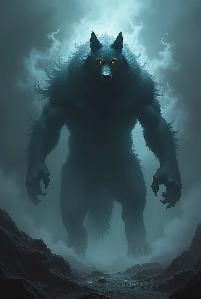 dire wolf, smokey form, huge body, shadow creature