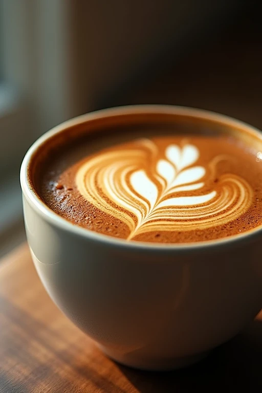The coffee texture gives it a realistic feel