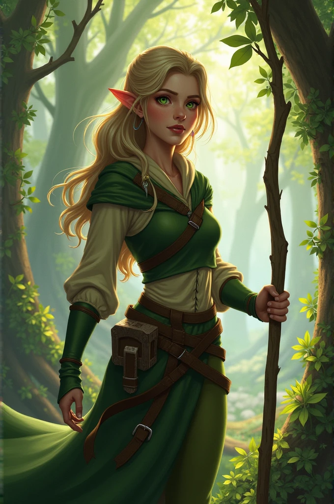 Enna lived in a small village of wood elves, where he always had a strong connection with nature. Desde jovem, she demonstrated unique abilities as a druid.
Despite the love for his village, Enna has always felt a desire to explore the world beyond the forest.. Guided by your free spirit and curiosity, She decided to leave home in search of adventure and new knowledge..