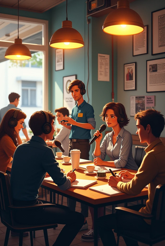 Radio journalism with breakfast
