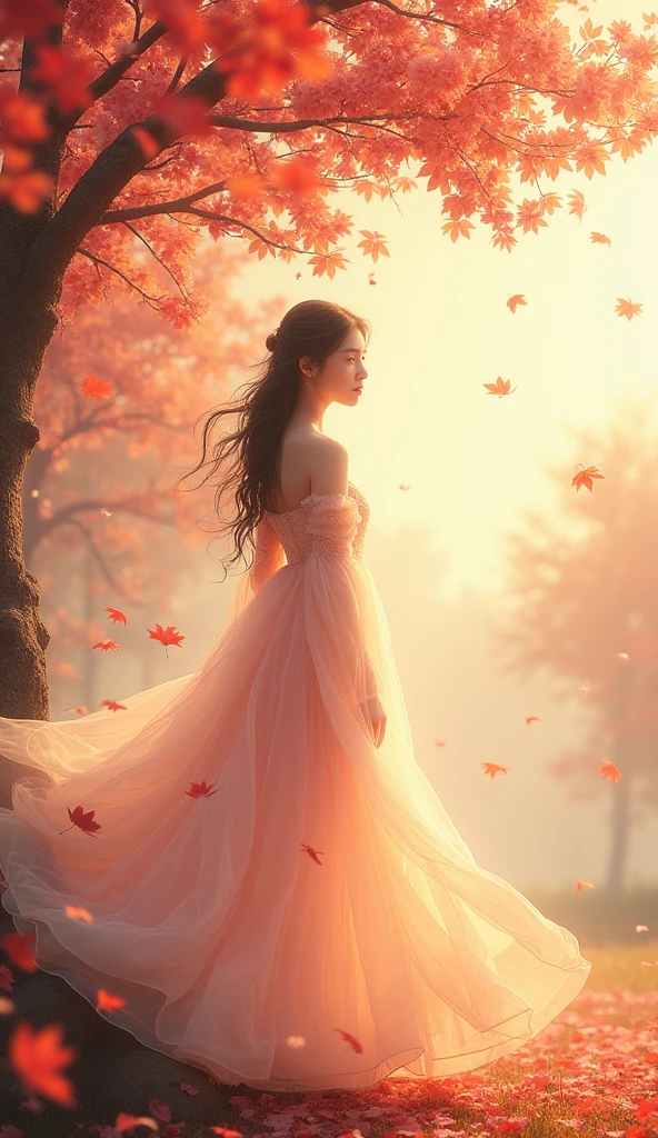 (Highest quality,High resolution:1.2),Very detailed,(practical:1.37)
The woman stood quietly,close your eyes,Autumn background,cherry blossoms,Beautiful and delicate eyes,Peaceful Expressions,Floating leaves,sunlight,Vibrant colors,Wind,Quiet atmosphere,Subtle Shadows,The finer details,Beautiful posture,Floating Dress,温暖的sunlight透过树叶照进来,Colorful leaves,The leaves rustle gently,Delicate petals scatter,Peaceful atmosphere,Peace and tranquility,夢のようなWind景,Peace and tranquility,秋天的Fallen leaves,Soft and warm light,The beauty of tranquility,Silent meditation,Getting along with nature,Dancing Petals,Fallen leaves,Windがささやいた,Peaceful nature,Enchanting tranquility,Poetic atmosphere,静かなWind景,Autumn Wind,Peaceful Retreat,cherry blossoms花瓣,Autumn colors,被金色sunlight照射.