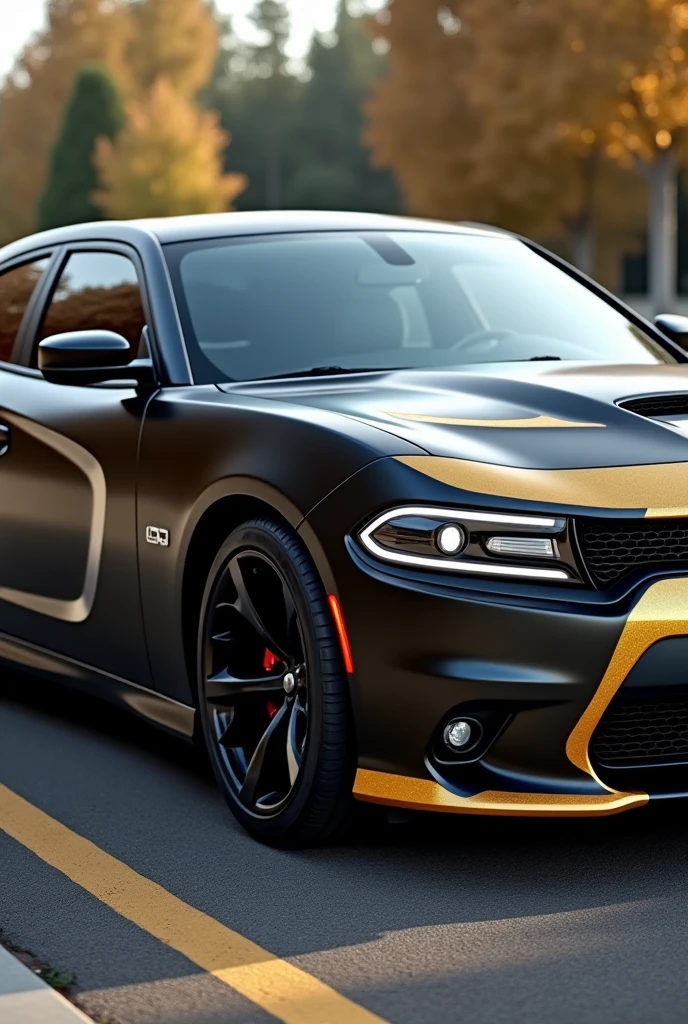Dodge charger wrap idea
Matte black
gold pearlescent
Side view