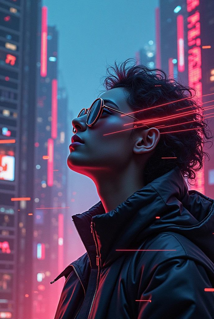 I want epic cover images that represent that I am a programmer, hacker, He loves music, sing and draw, EYE I don't want a person to appear