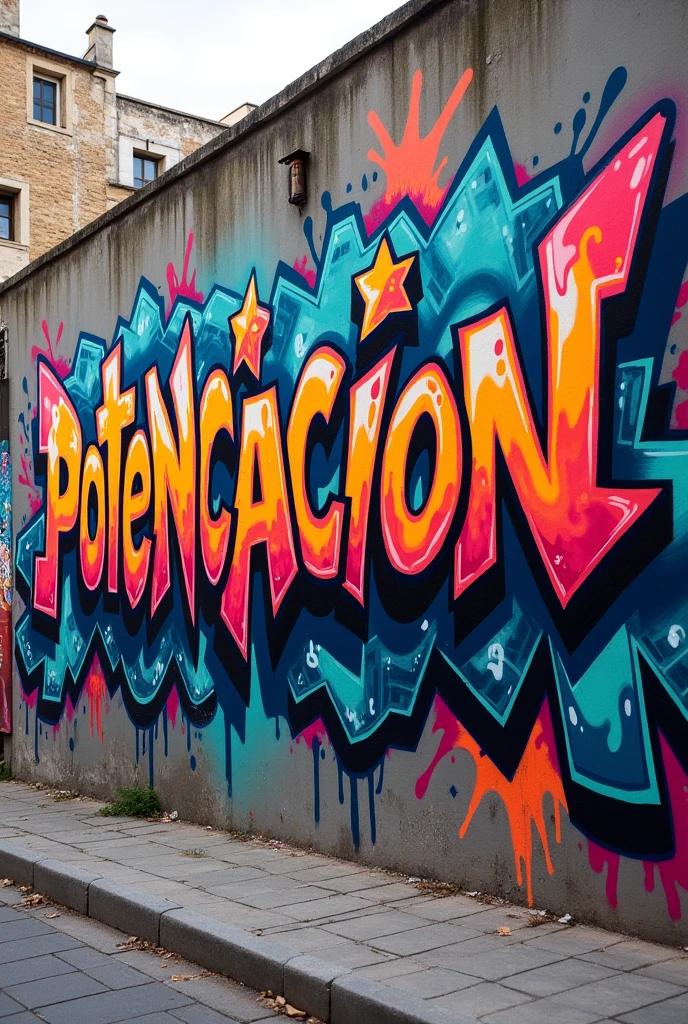 Make a graffiti with the word Potenciacion in Spanish