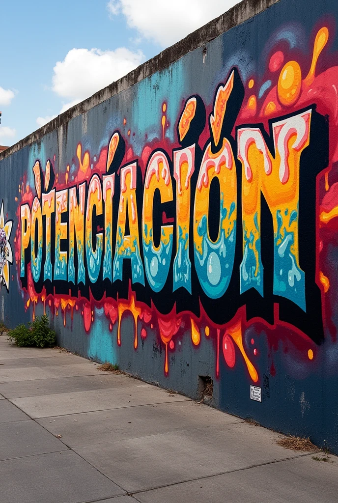 Make a graffiti with the word Potenciacion in Spanish