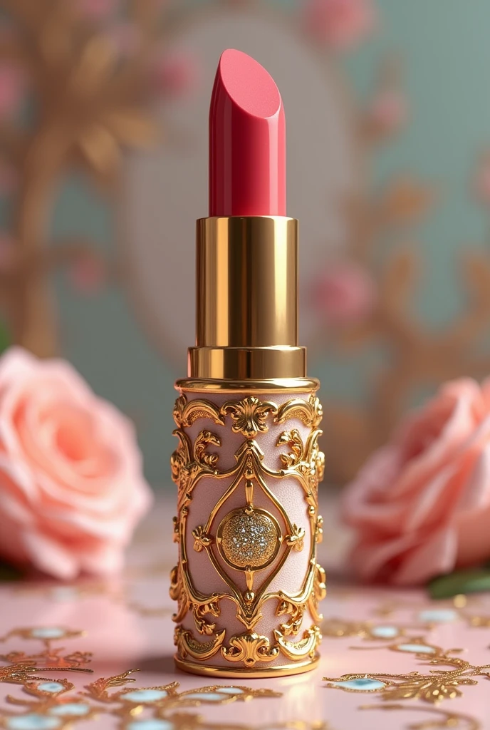 A lipstick with packaging inspired by the Palace of Versailles and Marie Antoinette 