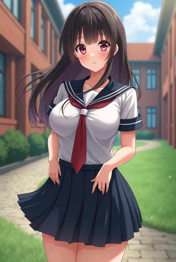 school girl with big boobs