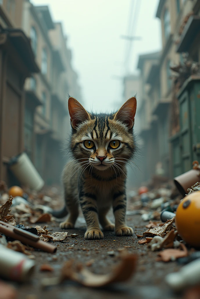 dirty cat from the dump