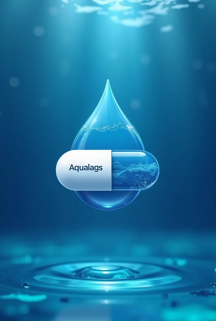 Description of the logo:
Brand Name: Aqualags Main Color: Blue Style: Modern, deep, and professional Elements: Water drop, purification, water tank, and a white capsule with "Aqualags" (suggesting a connection to water).