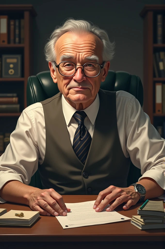 An older man, very knowledgeable secretary