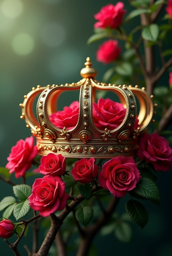 Images of a crown with roses